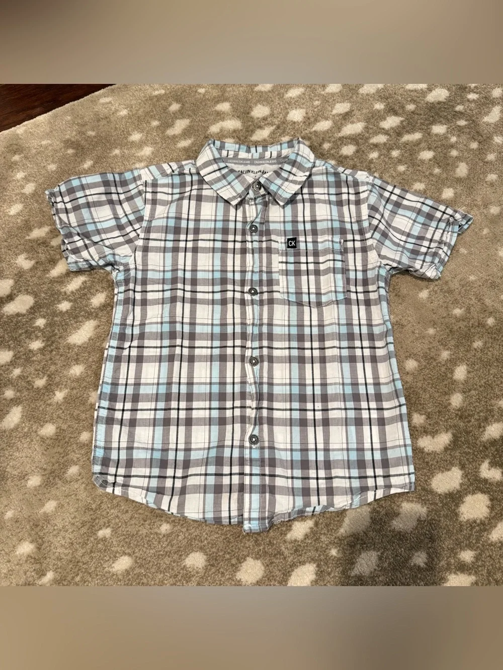 Bundle (4) Ralph Lauren/Calvin Klein Short-Sleeve Button-Down Shirts. Size 5
